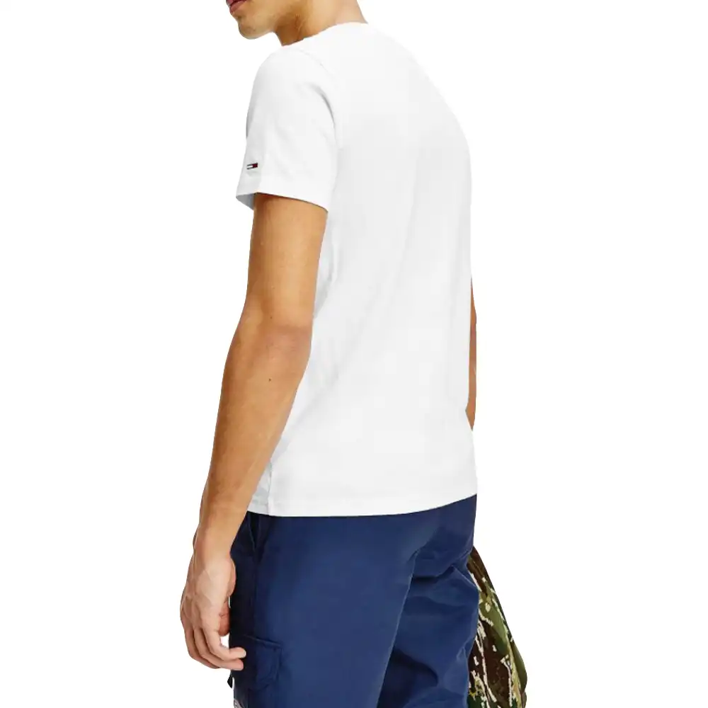 T shirt manche courte homme Tommy Jeans Logo signature camo Blanc - ZESHOES