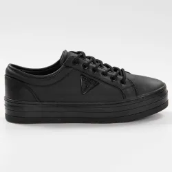 Basket basse femme Guess Bhania logo triangle Noir - ZESHOES