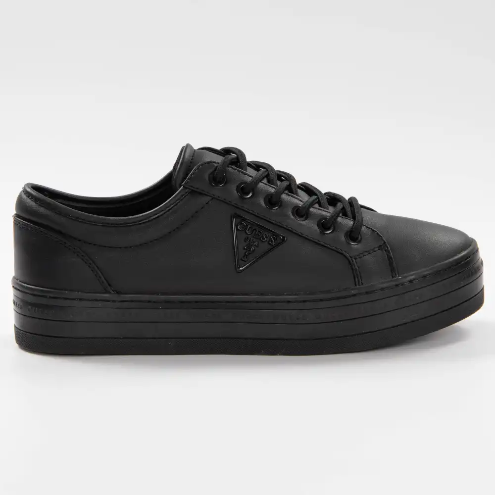 Basket basse femme Guess Bhania logo triangle Noir - ZESHOES
