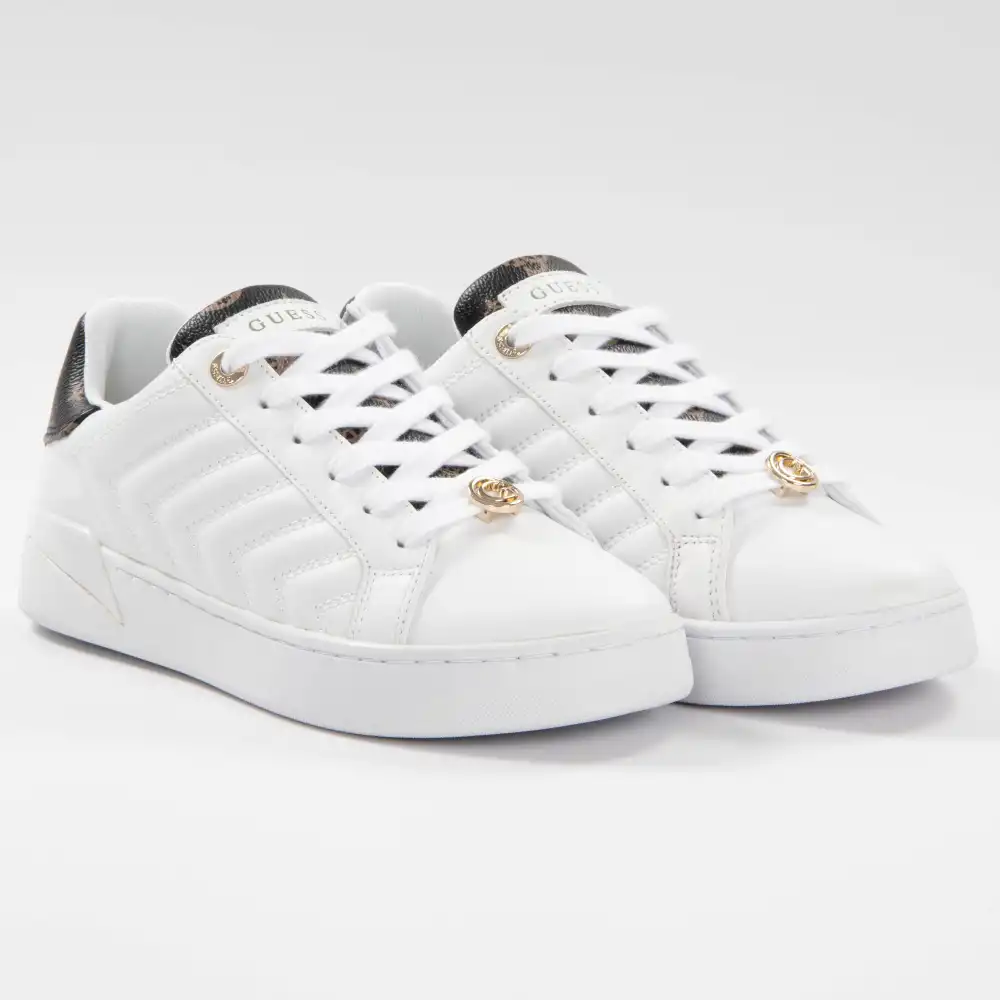 Basket de ville basse femme Guess Reace light Blanc - ZESHOES