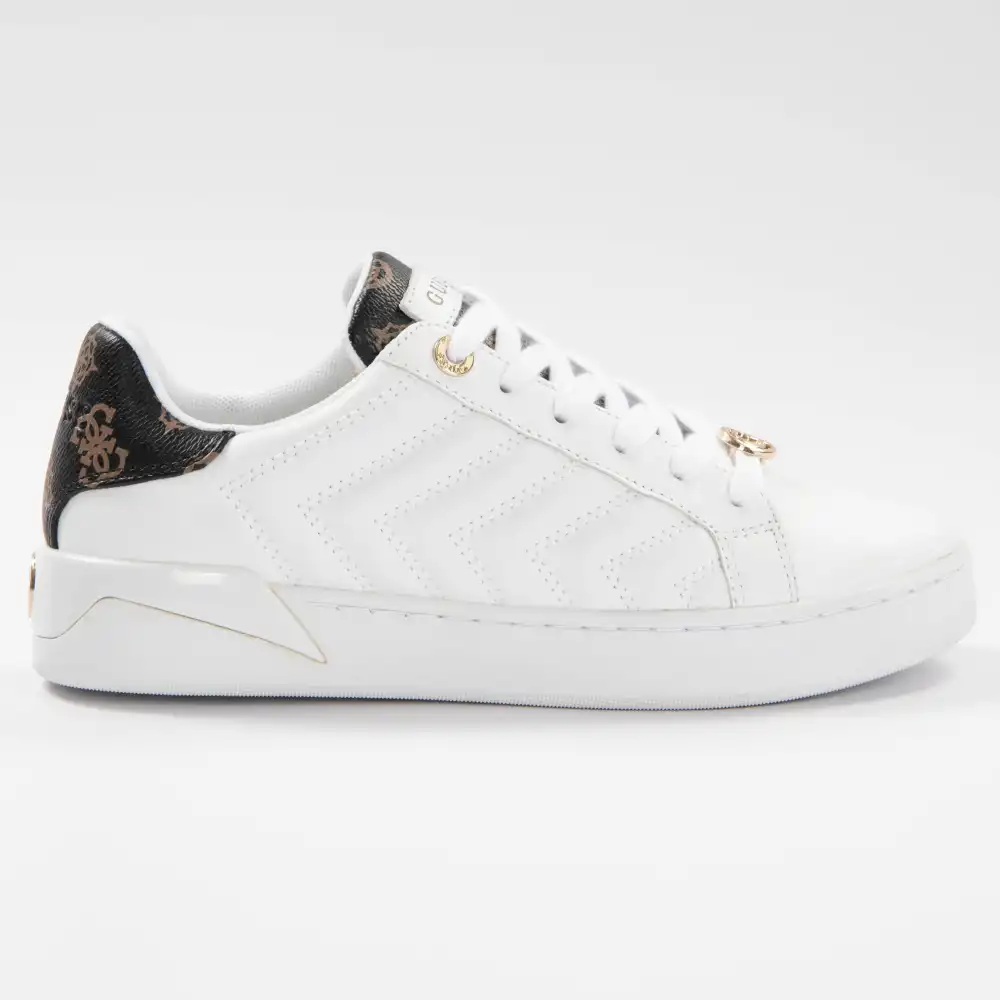 Basket de ville basse femme Guess Reace light Blanc - ZESHOES Basket de ville basse femme Guess Reace light Blanc - ZESHOES