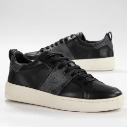 Basket basse homme Guess Verona genuine Noir - ZESHOES Basket basse homme Guess Verona genuine Noir - ZESHOES