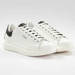 Basket basse homme Guess Salerno Blanc - ZESHOES