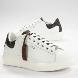 Basket basse homme Guess Salerno Blanc - ZESHOES