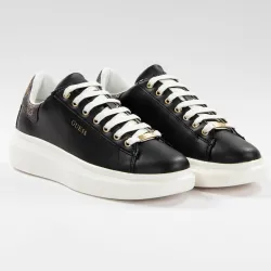 Basket basse femme Guess Salerno Noir - ZESHOES