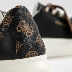 Basket basse femme Guess Salerno Noir - ZESHOES