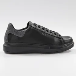 Basket basse homme Guess Salerno Noir - ZESHOES