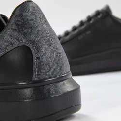 Basket basse homme Guess Salerno Noir - ZESHOES