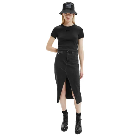 Tee shirt manche courte femme Calvin Klein Noir Mini logo