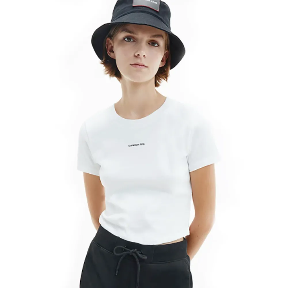 Calvin Klein T shirt Mini logo Femme Blanc