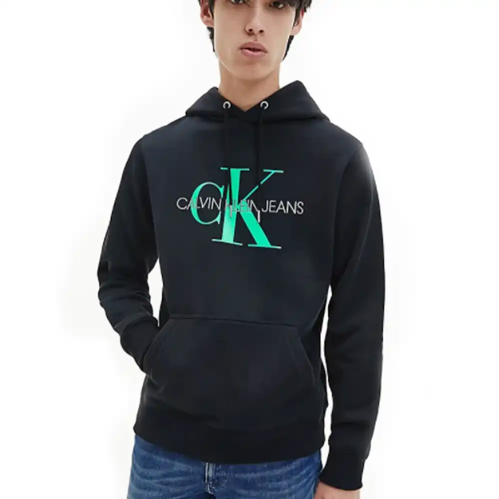 Sweat capuche homme Calvin Klein Classic logo Noir - ZESHOES