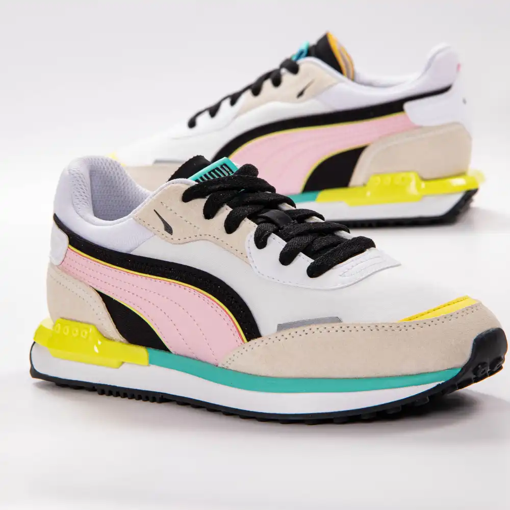 Basket de ville basse femme Puma city rider Multicolor - ZESHOES Basket de ville basse femme Puma city rider Multicolor - ZESHOES