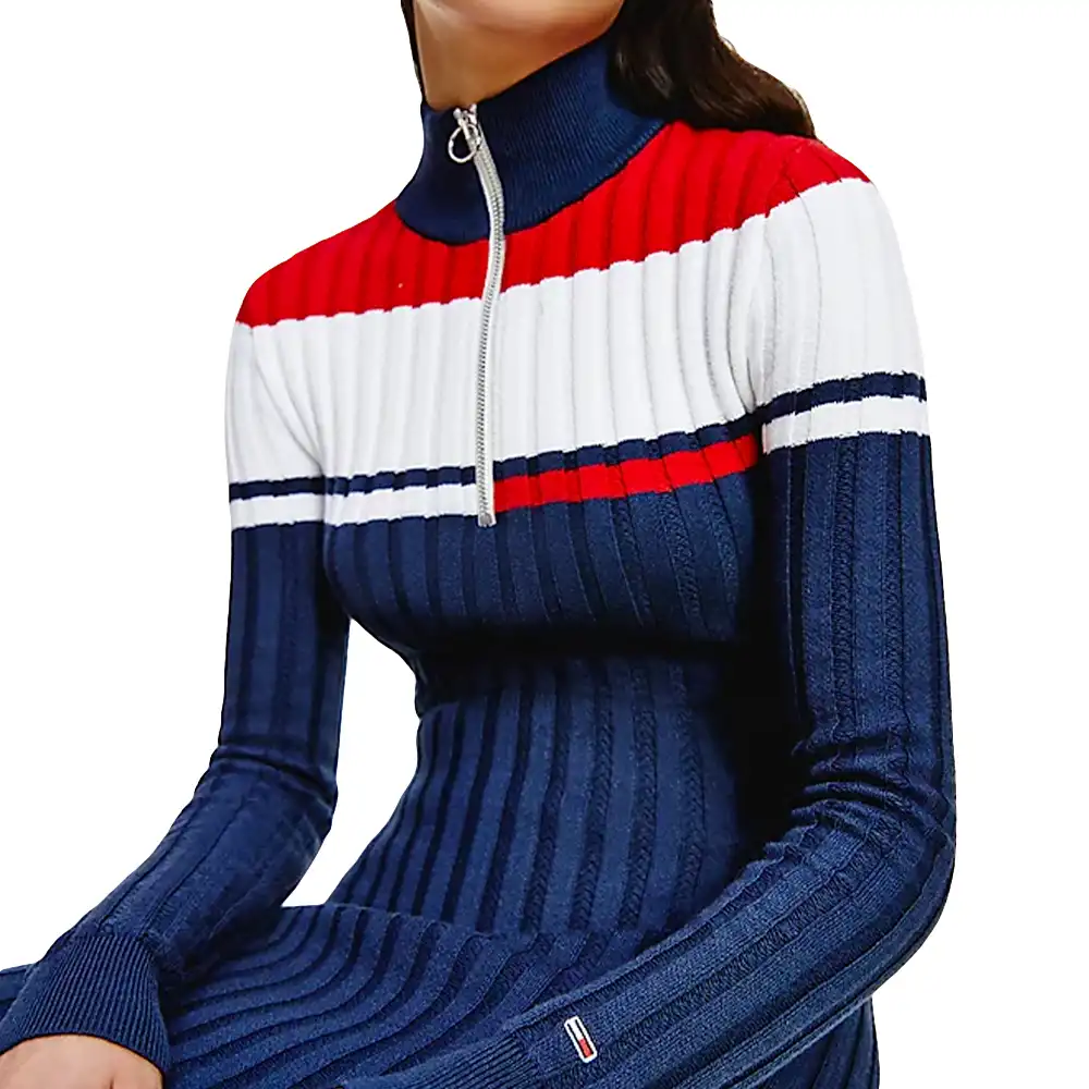 Robe femme Tommy Jeans Style original Bleu - ZESHOES Robe femme Tommy Jeans Style original Bleu - ZESHOES