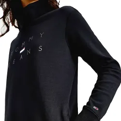 Robe femme Tommy Jeans Big logo classic Noir - ZESHOES