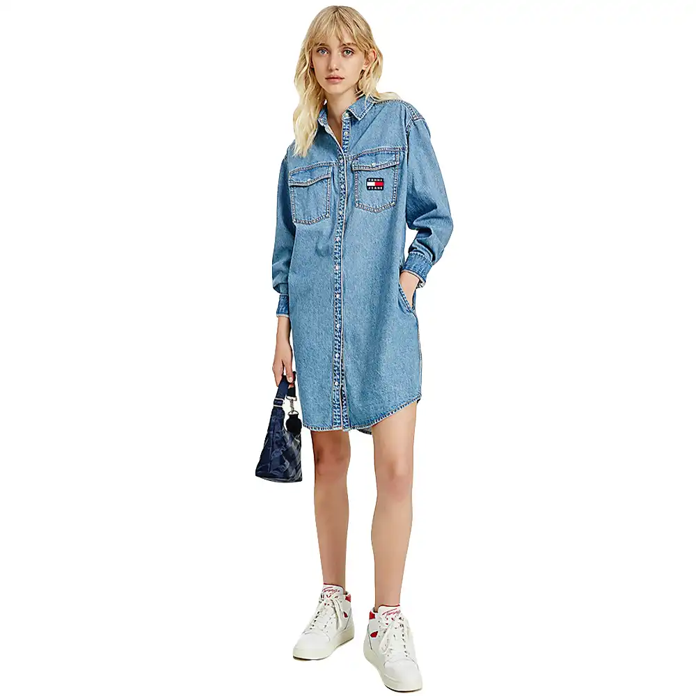 Robe femme Tommy Jeans Style décontracté Jeans - ZESHOES