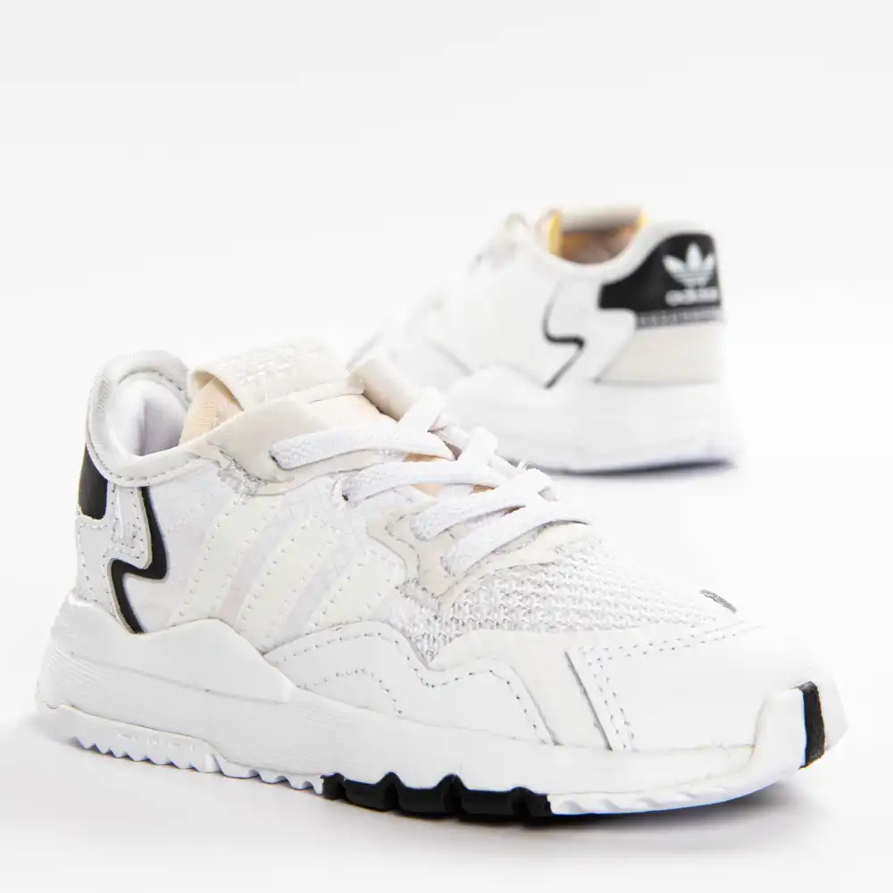 Basket basse fille Adidas Nite jogger Blanc - ZESHOES Basket basse fille Adidas Nite jogger Blanc - ZESHOES
