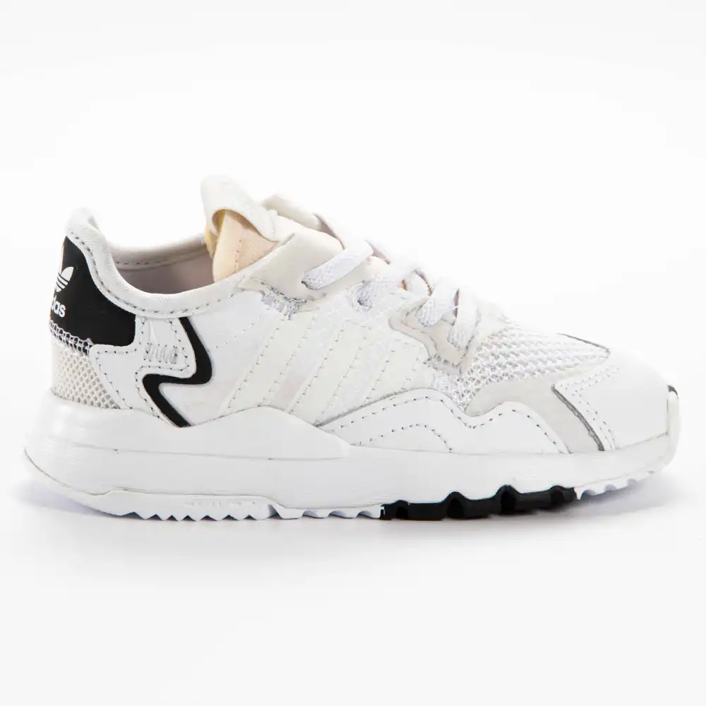 Basket basse fille Adidas Nite jogger Blanc - ZESHOES Basket basse fille Adidas Nite jogger Blanc - ZESHOES
