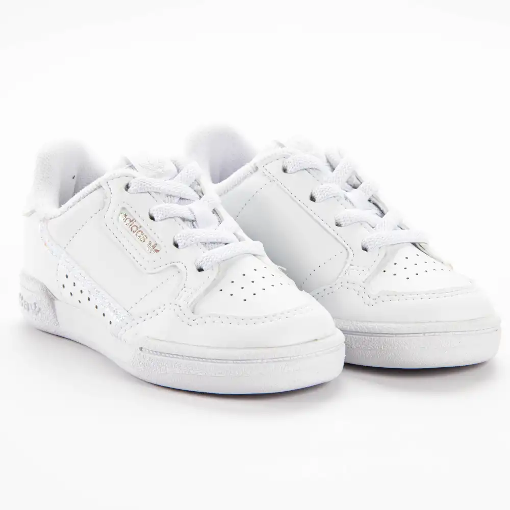 Basket basse fille Adidas Continental 80 Blanc - ZESHOES