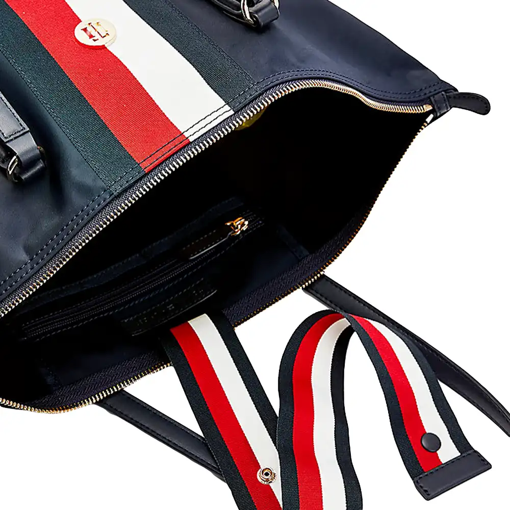 Sac a main femme Tommy Jeans Plaque monogramme Bleu - ZESHOES