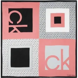 Echarpe femme foulard Calvin Klein Big logo classic Rose - ZESHOES
