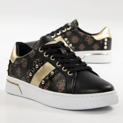 Basket de ville basse femme Guess Dark rubis Noir - ZESHOES