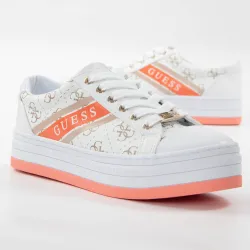 Basket de ville basse femme Guess Barona Blanc - ZESHOES