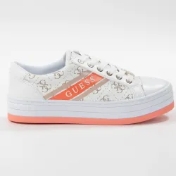 Basket de ville basse femme Guess Barona Blanc - ZESHOES