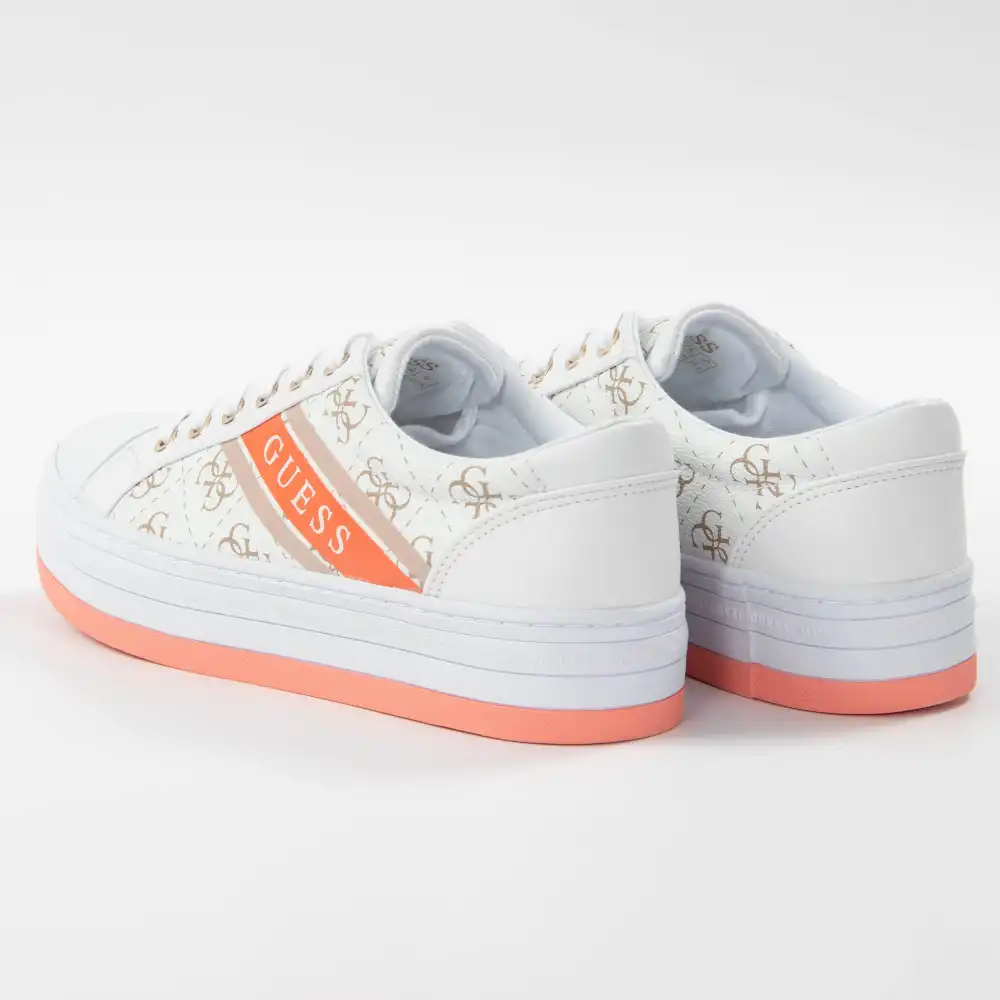 Basket de ville basse femme Guess Barona Blanc - ZESHOES