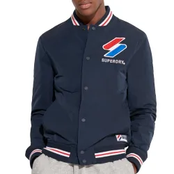 Veste homme Superdry Nylon varsity jacket Bleu - ZESHOES