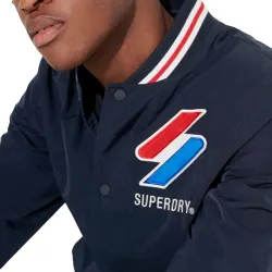 Veste homme Superdry Nylon varsity jacket Bleu - ZESHOES