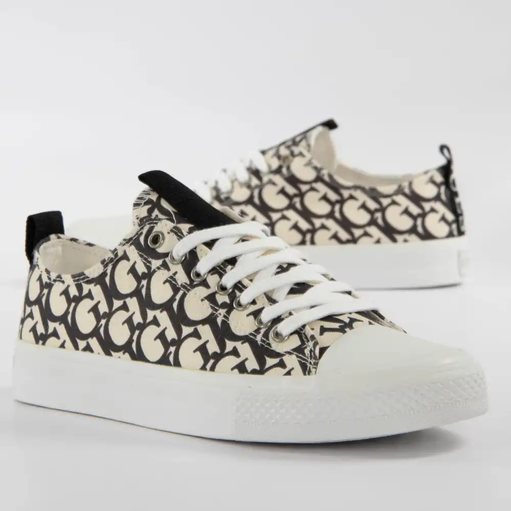 Basket de ville basse femme Guess Fl5erlfal Beige - ZESHOES