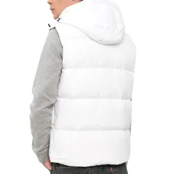 Doudoune sans manches homme Calvin Klein Little flag logo Blanc - ZESHOES