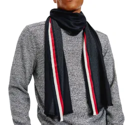 Echarpe homme Tommy Jeans Original Gris - ZESHOES Echarpe homme Tommy Jeans Original Gris - ZESHOES
