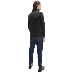 Pull homme Calvin Klein Roll neck jumper Noir - ZESHOES Pull homme Calvin Klein Roll neck jumper Noir - ZESHOES