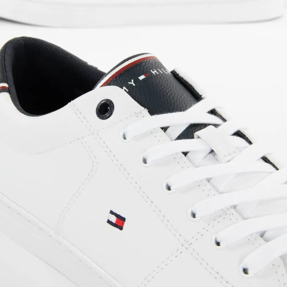 Basket de ville basse homme Tommy Jeans Classic flag logo Blanc - ZESHOES