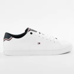 Basket de ville basse homme Tommy Jeans Classic flag logo Blanc - ZESHOES