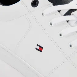 Basket de ville basse homme Tommy Jeans Classic flag logo Blanc - ZESHOES
