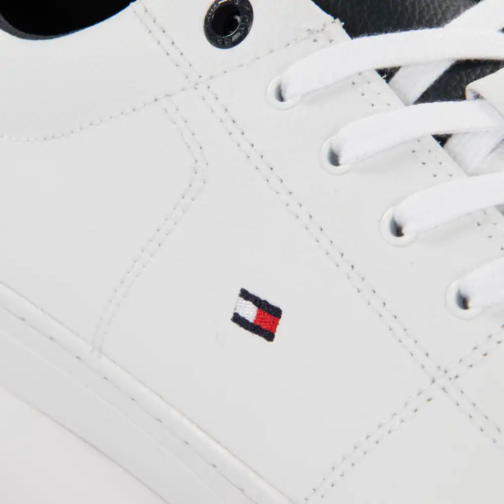 Basket de ville basse homme Tommy Jeans Classic flag logo Blanc - ZESHOES