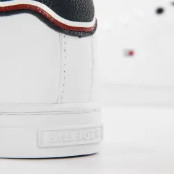 Basket de ville basse homme Tommy Jeans Classic flag logo Blanc - ZESHOES