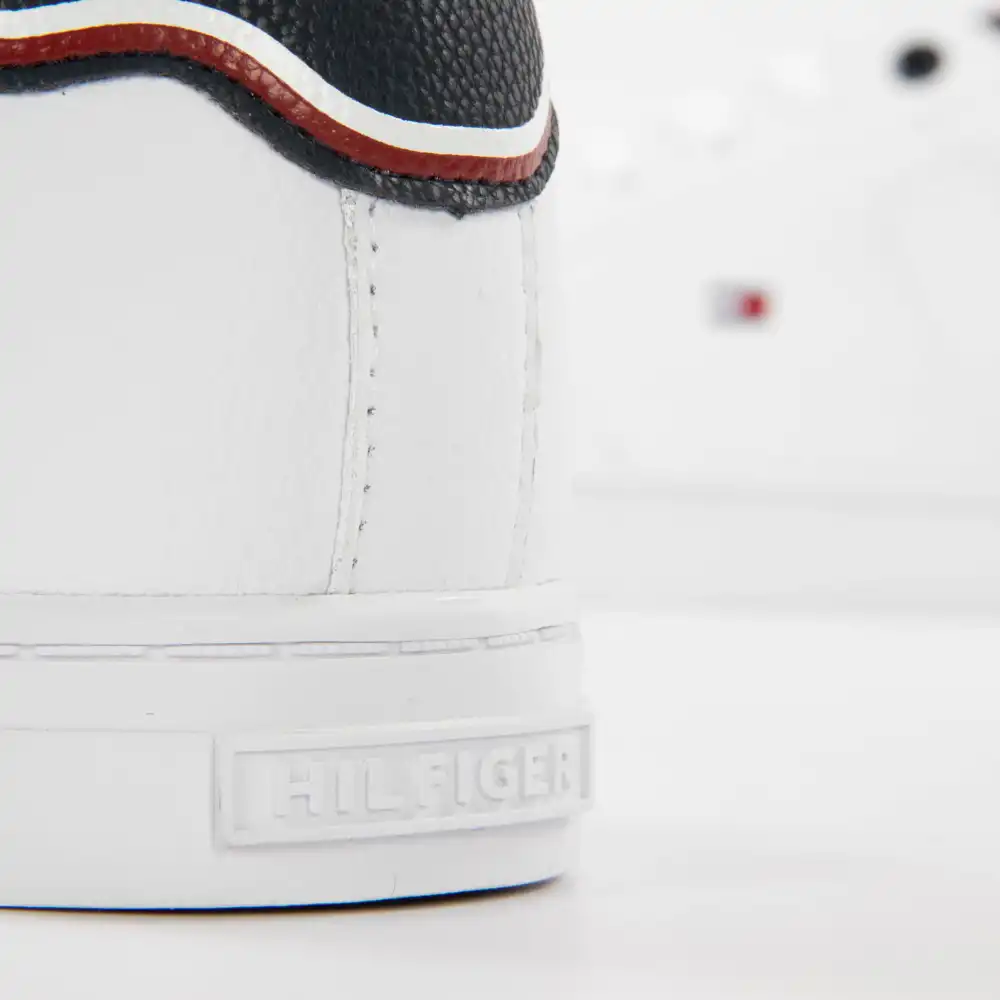 Basket de ville basse homme Tommy Jeans Classic flag logo Blanc - ZESHOES