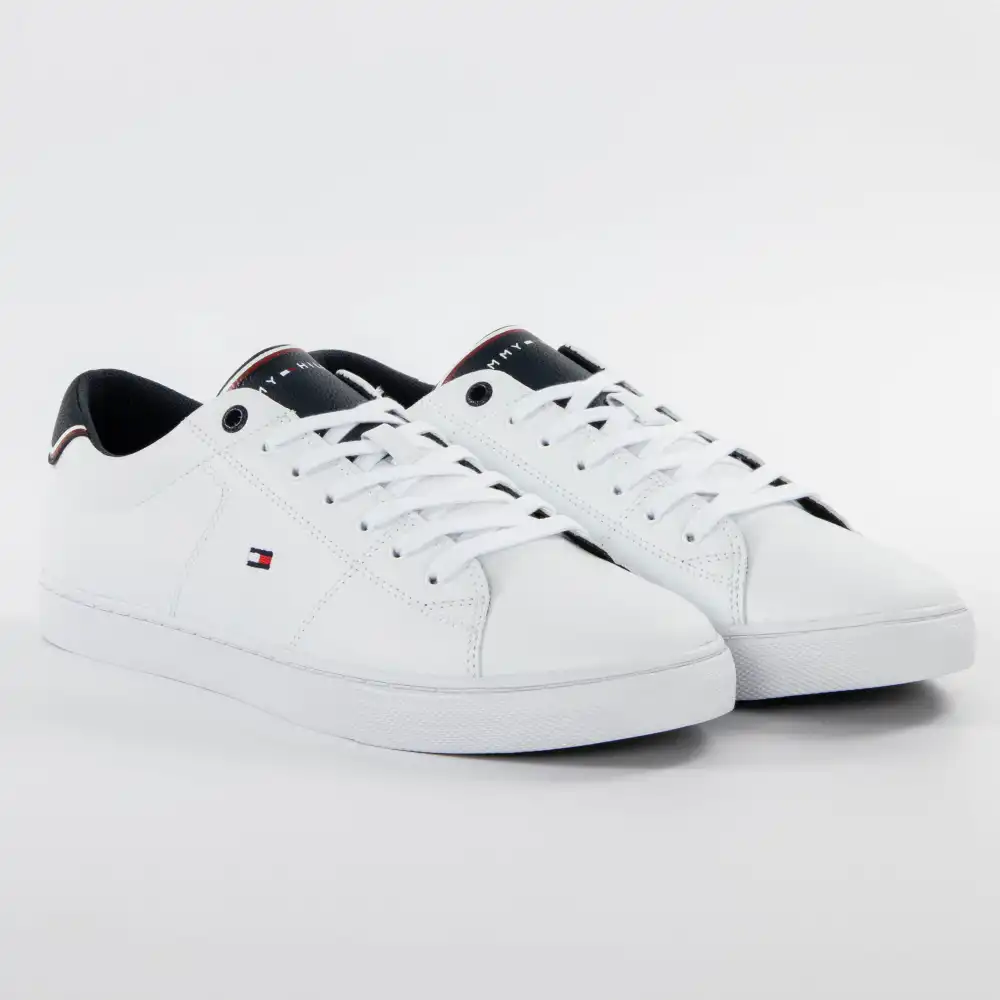 Basket basse homme Tommy Jeans Classic flag logo Blanc - ZESHOES