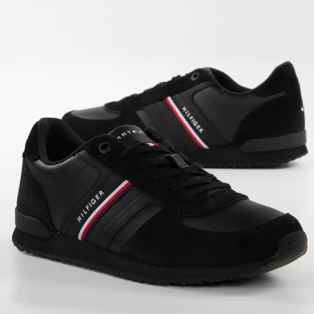 Basket de ville basse homme Tommy Jeans Vintage logo Noir - ZESHOES Basket de ville basse homme Tommy Jeans Vintage logo Noir - ZESHOES