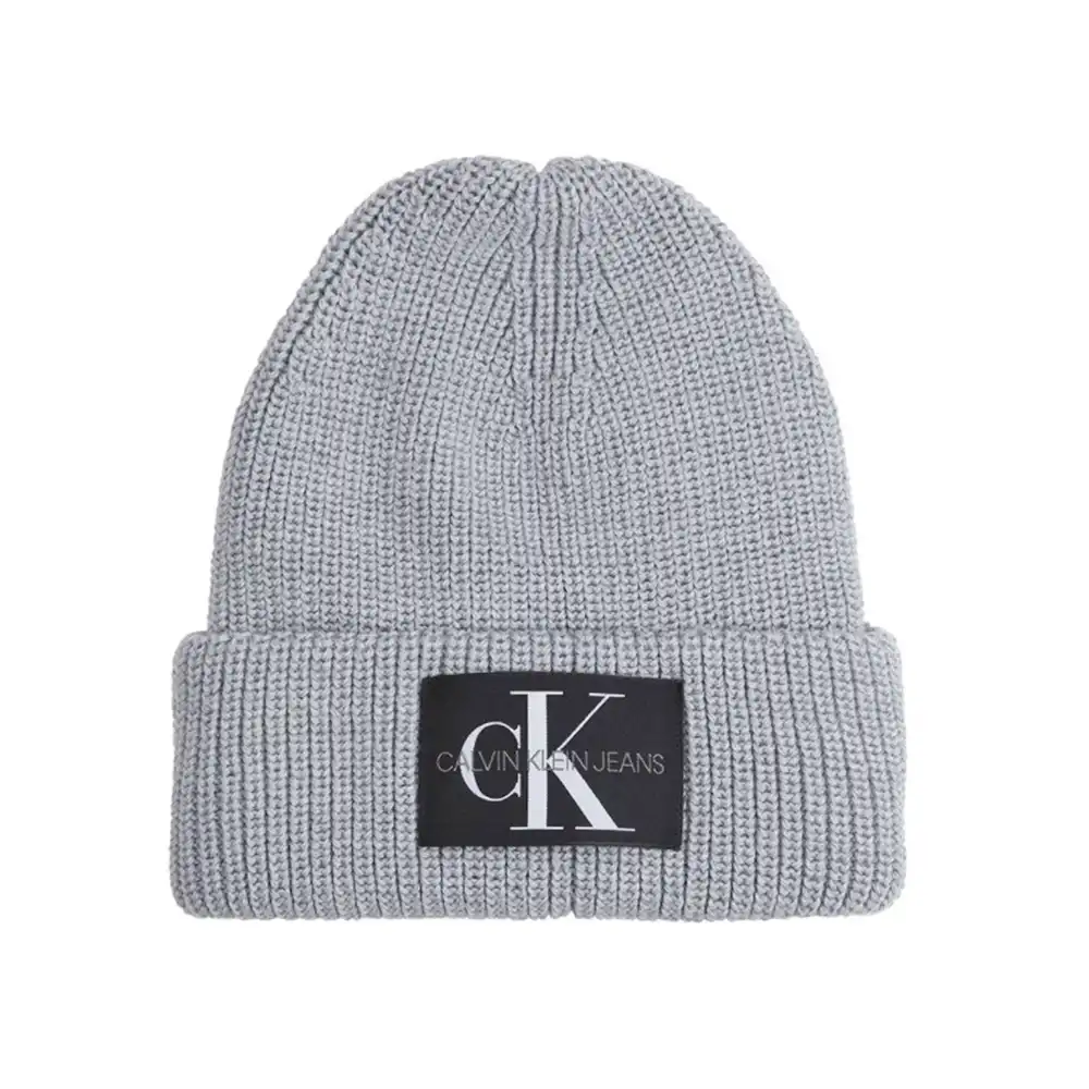 Bonnet homme Calvin Klein Beannie Gris - ZESHOES Bonnet homme Calvin Klein Beannie Gris - ZESHOES
