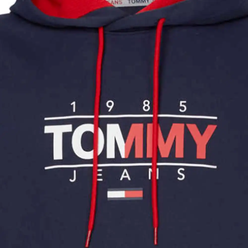 Sweat capuche homme Tommy Jeans Vintage logo Bleu - ZESHOES