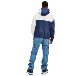 Sweat capuche homme Tommy Jeans Block color Bleu - ZESHOES