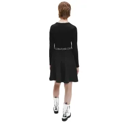 Robe femme Calvin Klein Logo ceinture Noir - ZESHOES Robe femme Calvin Klein Logo ceinture Noir - ZESHOES