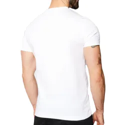 T shirt manche courte homme Calvin Klein Classic logo Blanc - ZESHOES T shirt manche courte homme Calvin Klein Classic logo Blanc - ZESHOES