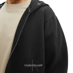 Sweat zippé homme Calvin Klein Logo vintage Noir - ZESHOES Sweat zippé homme Calvin Klein Logo vintage Noir - ZESHOES