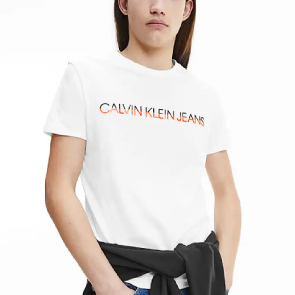 T shirt manche courte homme Calvin Klein Style bio Blanc - ZESHOES