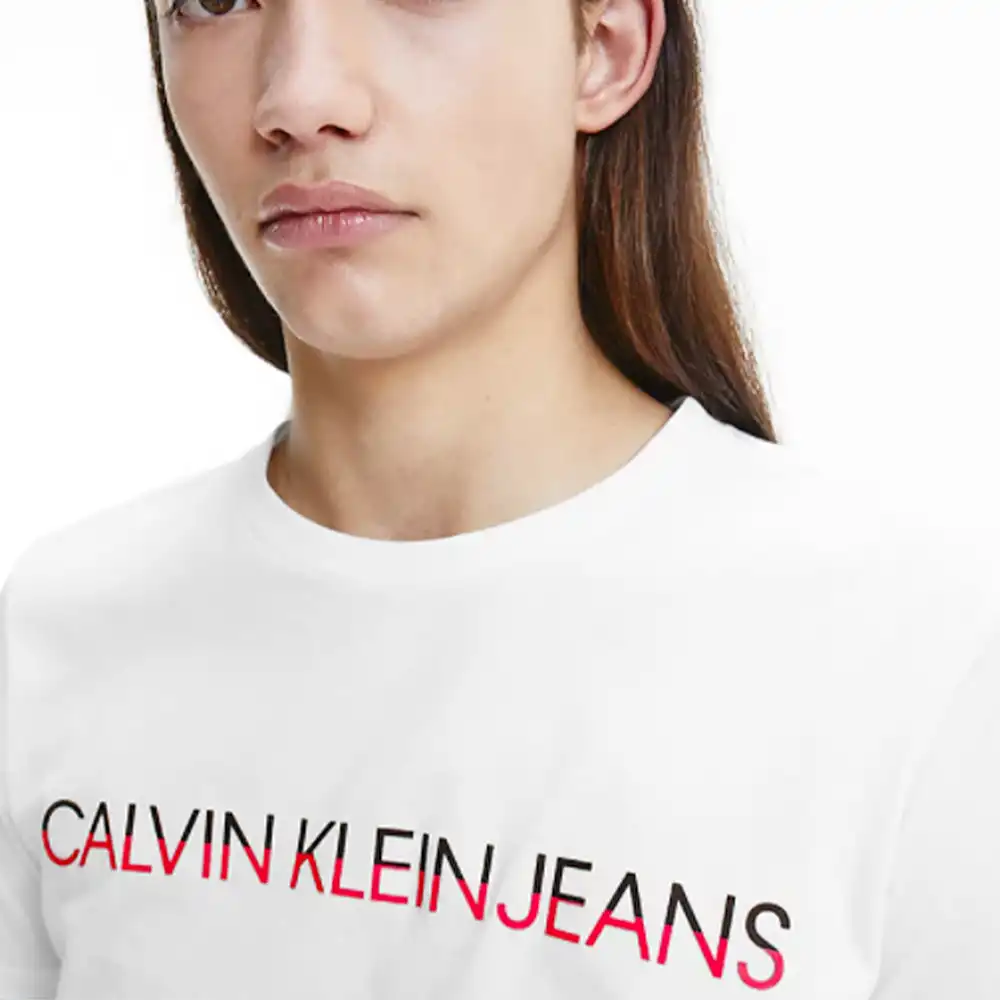 T shirt manche courte homme Calvin Klein Style bio Blanc - ZESHOES